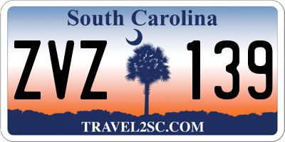 SC license plate ZVZ139