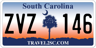 SC license plate ZVZ146