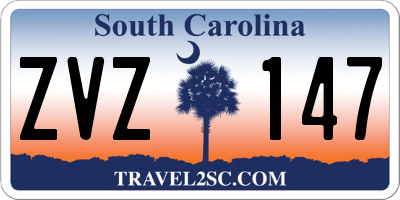 SC license plate ZVZ147