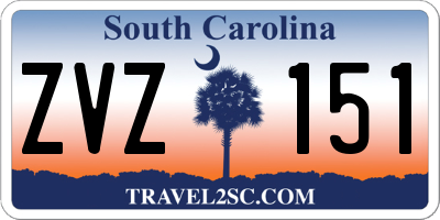 SC license plate ZVZ151