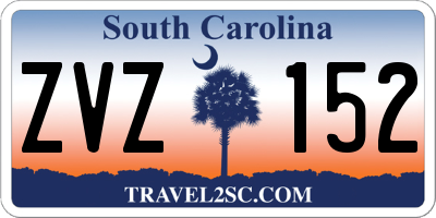 SC license plate ZVZ152