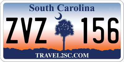 SC license plate ZVZ156