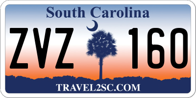 SC license plate ZVZ160