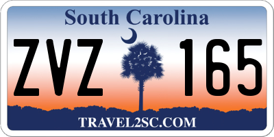 SC license plate ZVZ165