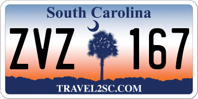 SC license plate ZVZ167