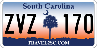 SC license plate ZVZ170