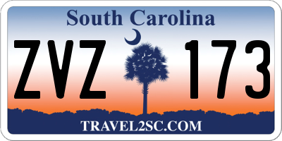 SC license plate ZVZ173
