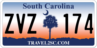 SC license plate ZVZ174