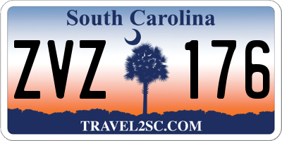 SC license plate ZVZ176