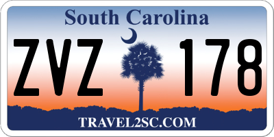 SC license plate ZVZ178