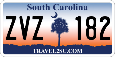 SC license plate ZVZ182