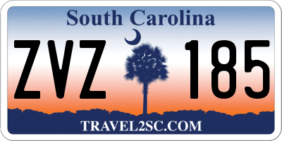 SC license plate ZVZ185