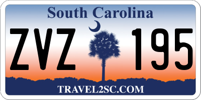 SC license plate ZVZ195