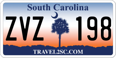 SC license plate ZVZ198