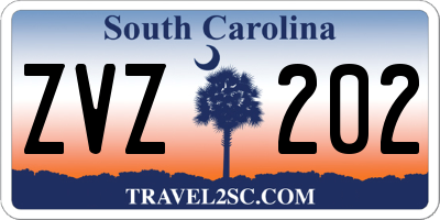 SC license plate ZVZ202