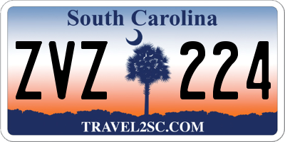 SC license plate ZVZ224