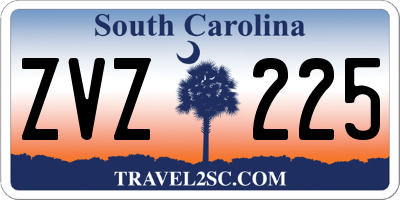 SC license plate ZVZ225