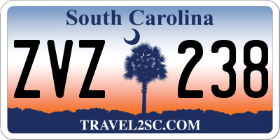 SC license plate ZVZ238