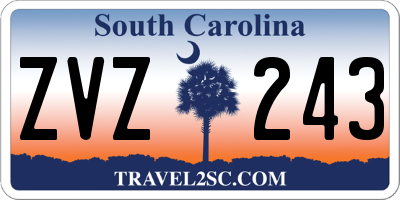 SC license plate ZVZ243