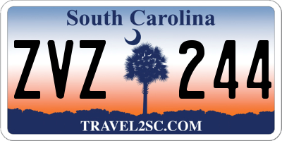 SC license plate ZVZ244