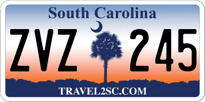SC license plate ZVZ245