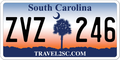 SC license plate ZVZ246