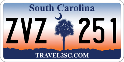 SC license plate ZVZ251