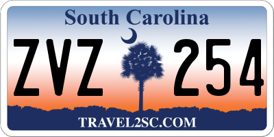 SC license plate ZVZ254