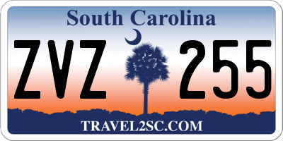 SC license plate ZVZ255