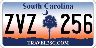 SC license plate ZVZ256
