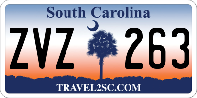 SC license plate ZVZ263