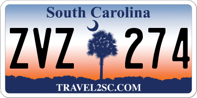 SC license plate ZVZ274