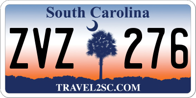 SC license plate ZVZ276