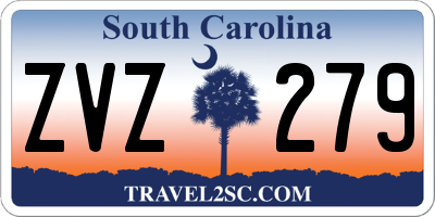 SC license plate ZVZ279