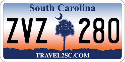 SC license plate ZVZ280