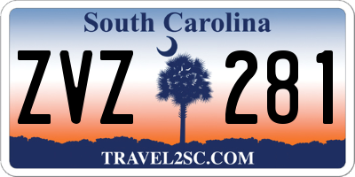 SC license plate ZVZ281