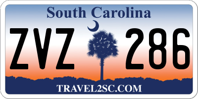 SC license plate ZVZ286