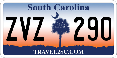 SC license plate ZVZ290