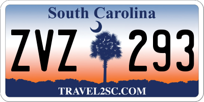 SC license plate ZVZ293