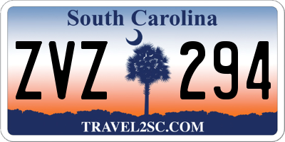 SC license plate ZVZ294