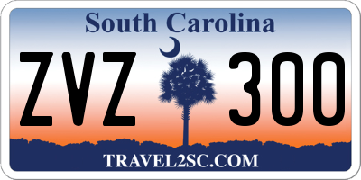 SC license plate ZVZ300