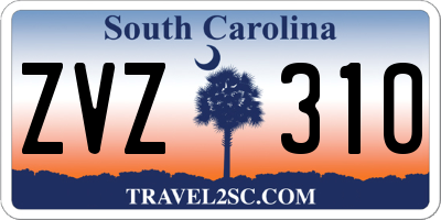 SC license plate ZVZ310