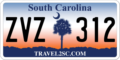 SC license plate ZVZ312