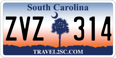 SC license plate ZVZ314