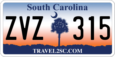 SC license plate ZVZ315