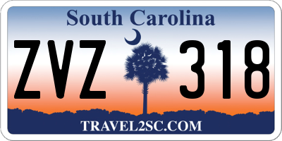 SC license plate ZVZ318
