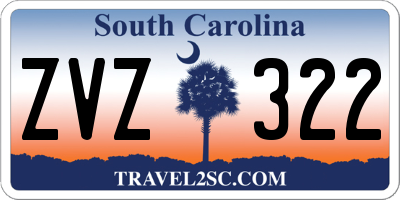 SC license plate ZVZ322