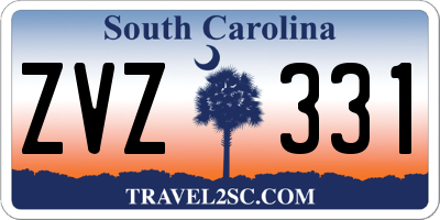SC license plate ZVZ331