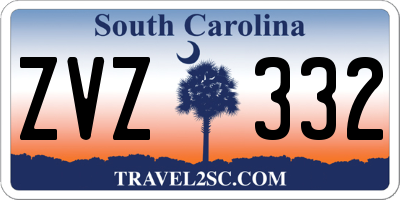 SC license plate ZVZ332