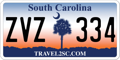 SC license plate ZVZ334